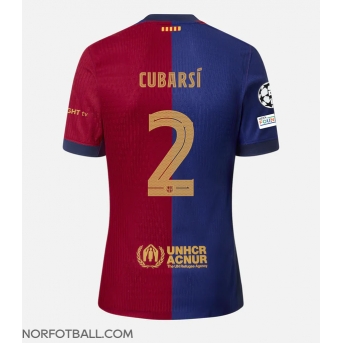 Billige Fotballdrakt Barcelona Pau Cubarsi #2 Replika Hjemmedrakt 2024-25 Kortermet